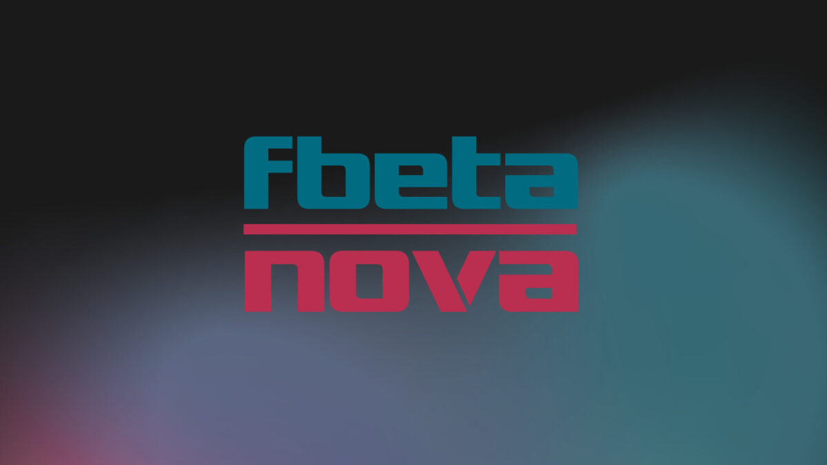 Logo von fbeta-nova auf schwarzen Hintergrund